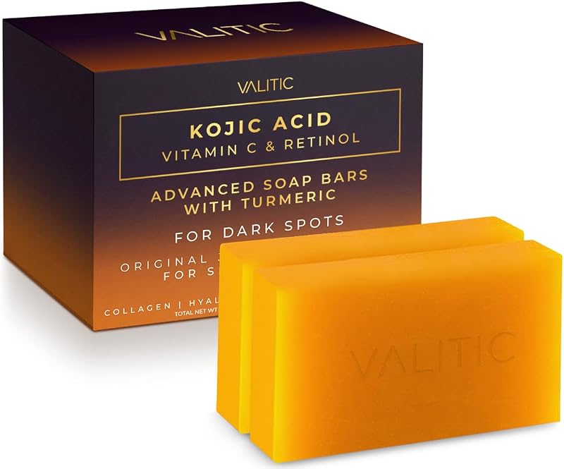 Sabonete em Barra VALITIC com Ácido Kójico, Vitamina C e Retinol, Pacote com 2
