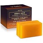 VALITIC Kojic Acid Vitamin C and Retinol Soap Bars with Turmeric for Dark Spot - Original Japanese Complex Infused with Collagen, Hyaluronic Acid, and Vitamin E (2 Pack)