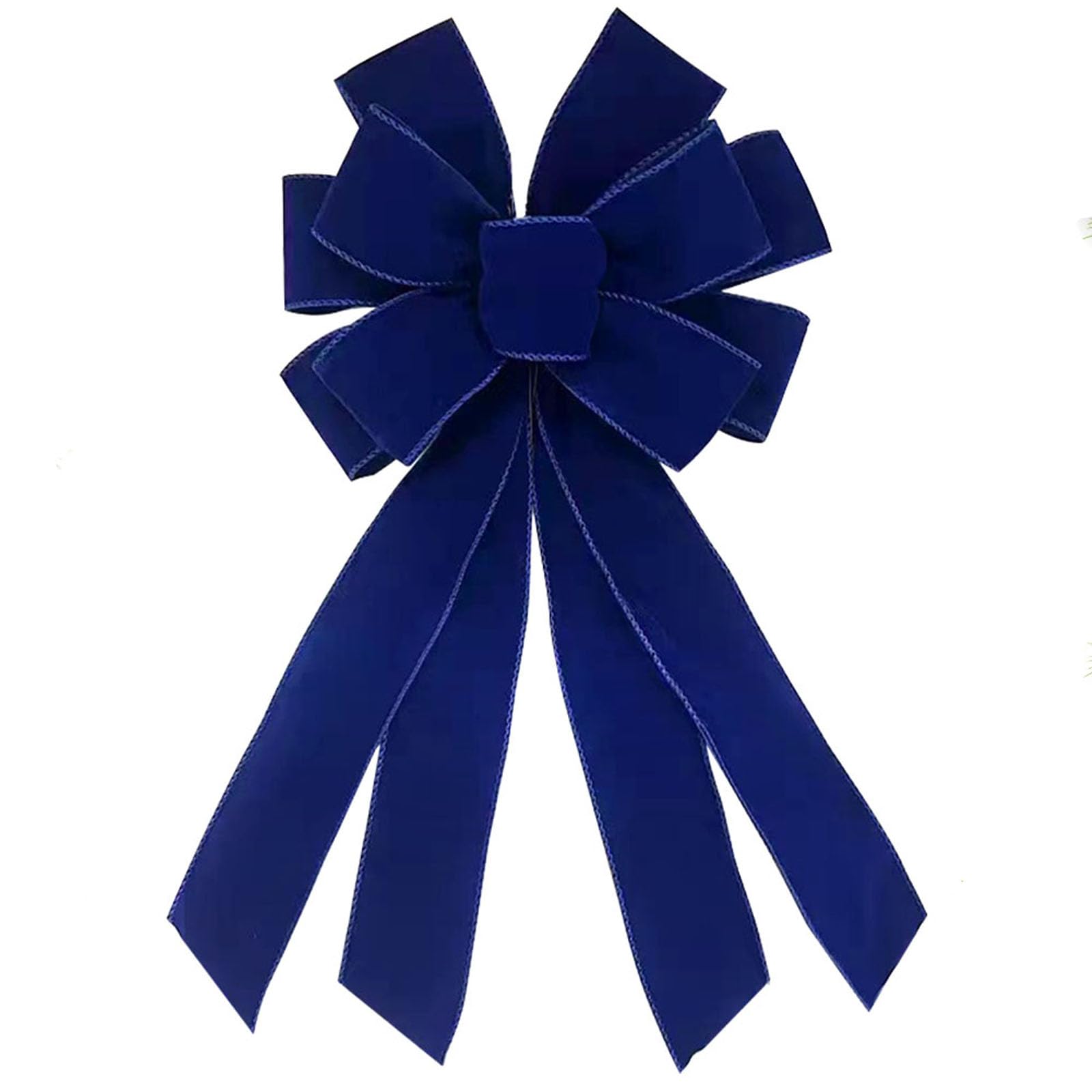CHMOART Navy Blue Velvet Wreath Bow 20 x 11 Inches Large Birthday Bows Winter Farmhouse Bow Wedding Tree Topper Ornament Bow for Home Front Door Decorations