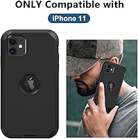 Vista 2 de Funda para iPhone 11, con protector de pantalla integrado, protección resistente contra caídas, cuerpo completo, a prueba de golpes, a prueba