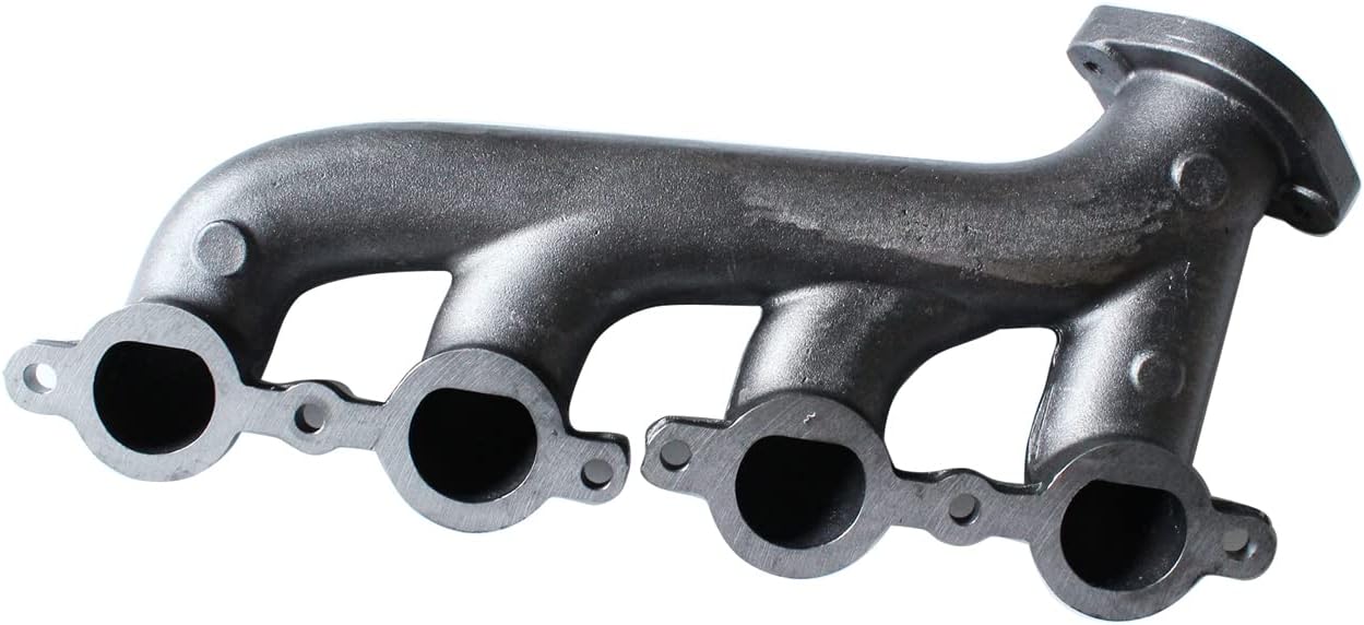 1 Set SHLPDFM Exhaust Manifold LS Swap Cast Iron Raw Exhaust Manifold Headers Fits for Chevrolet LS1LS2LS3 4.8L 5.3L 6.0L WITH All Gaskets and Hardware and Flanges