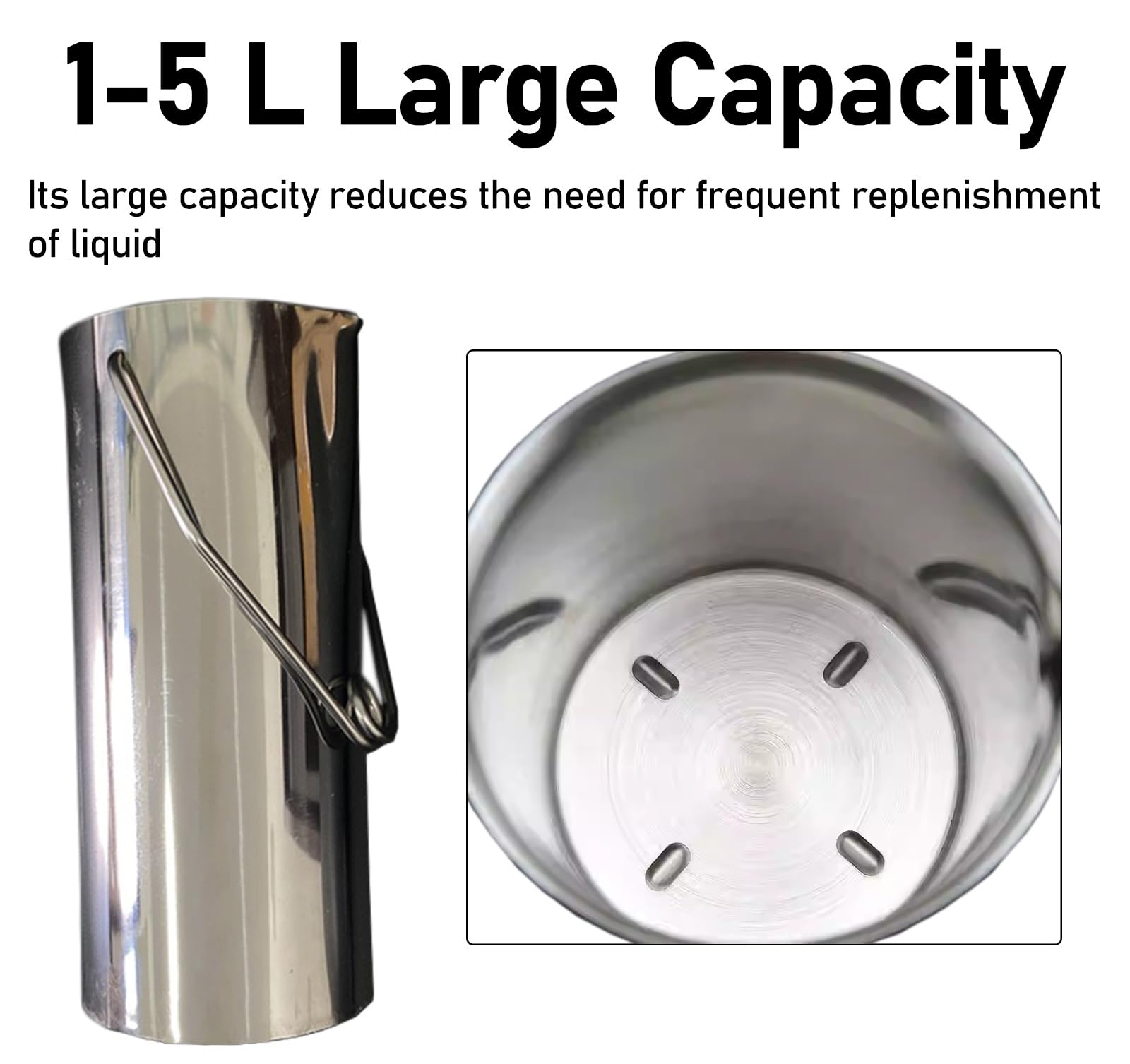 Cucchiaio per campionatore d'acqua in acciaio inossidabile 304, 2000 ml, leggero, contenitore ultra resistente per monitoraggio ambientale e test di qualità dell'acqua