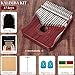 Kalimba Thumb Piano 17 Keys Finger piano (Wine red)