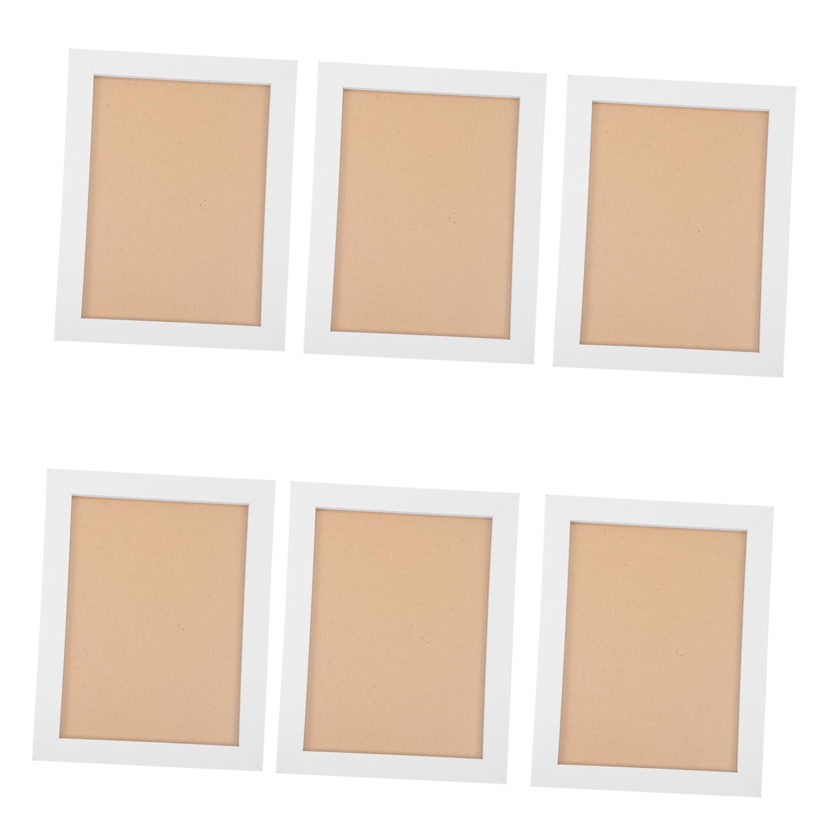 ORFOFE Set 7 Pezzi Cornice Foto in Legno Bianco da Tavolo
