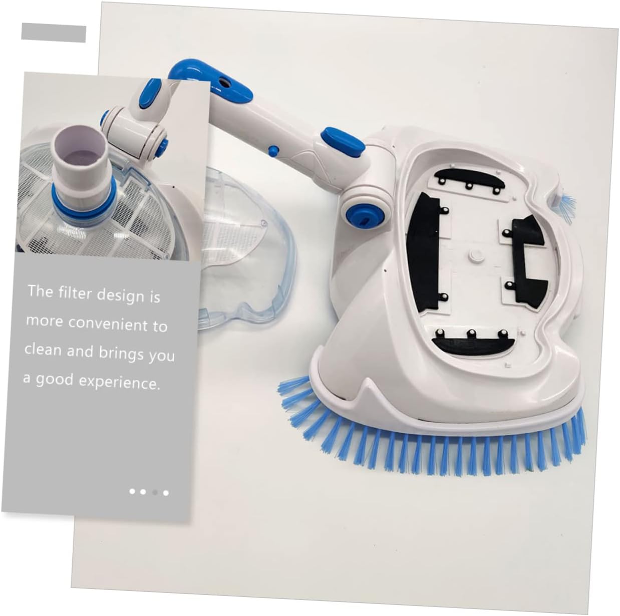 1pc Professional Pool Vacuum Brush Head Cover Cleaning Sucker for Inground Above Ground Pools for Walls and Bottoms