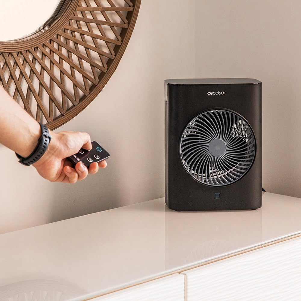 Cecotec Riscaldatore ReadyWarm 2070 Max Force Smart Black. Termoventilatore, 2000 W, 2 Livelli di Potenza, 3 Modalità di Funzionamento, Display LED e Telecomando