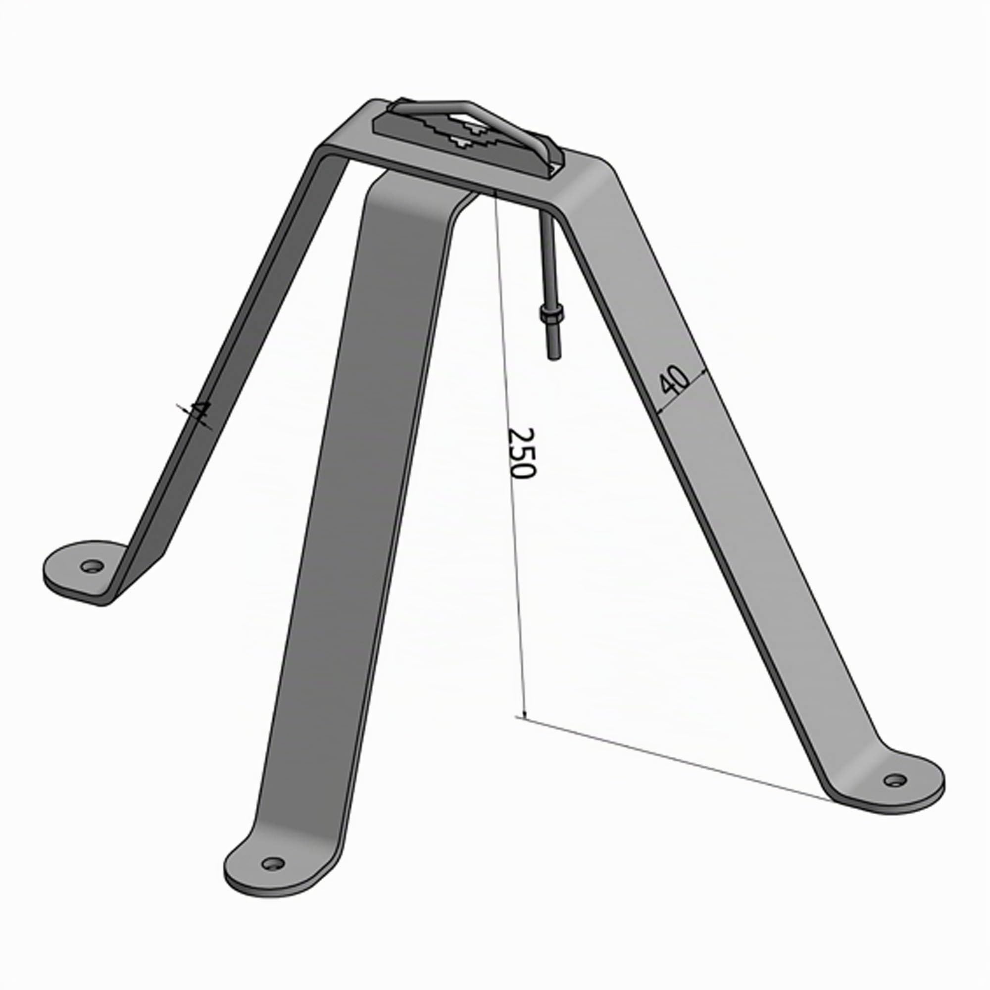 Fixation murale/support pour mât en acier haute qualité 25 cm – Fixation pour mât ou barre de max. 60 mm en acier galvanisé pour antennes (satellite, radio DVB-T2, LTE) parasol, voile d'ombrage