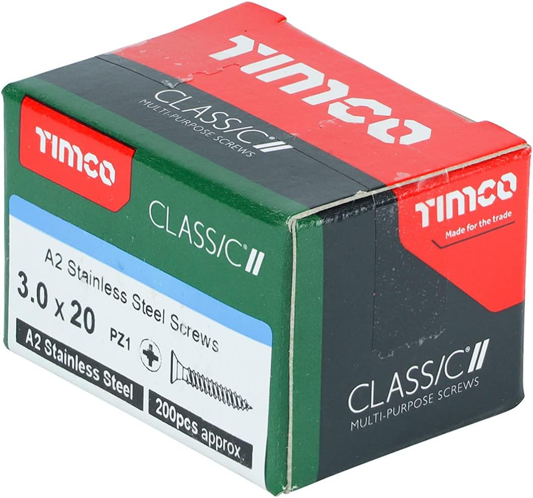 TIMco 50030CLASS PZ2 CSK Classic Screw 5.0 x 30 - A2 Stainless Steel (Box of 200)
