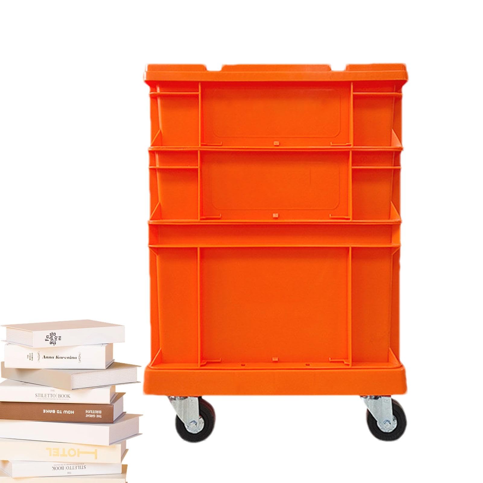 Cassetta degli attrezzi portatile con ruote, contenitore in stile industriale | Contenitore impilabile in stile industriale | Scatole impilabili in stile industriale | Scatola portaoggetti in stile | Contenitori Per Piante E Archiviazione Con Ruote Per Ga