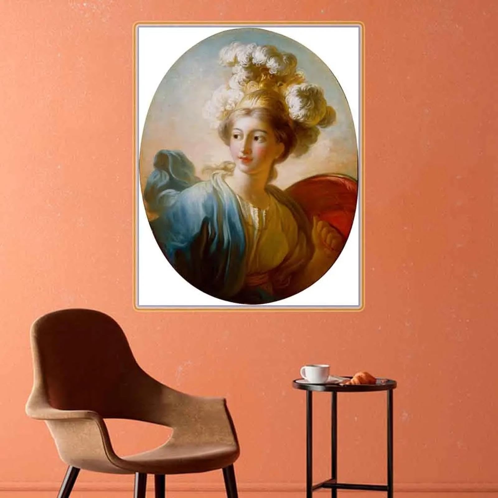 Toile/cadre Jean Honoré Fragonard - Allégorie De La Vigilance - Reproduction Prête à Accrocher