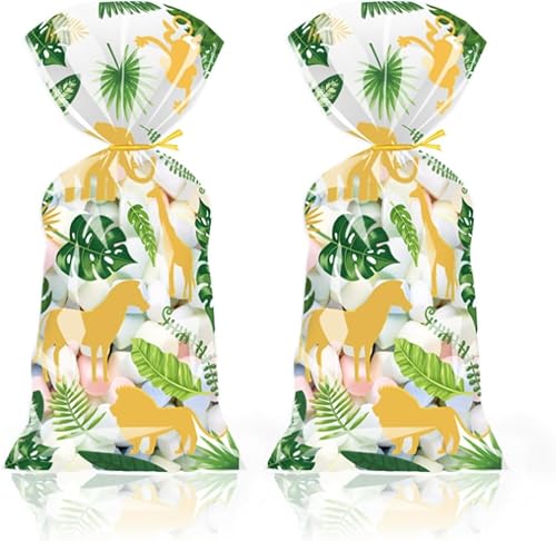 fjygwx13 50 bolsas de regalo de celofán del día de San Patricio, bolsas de regalo de trébol, bolsas de regalo, bolsas de dulces, bolsas de plástico