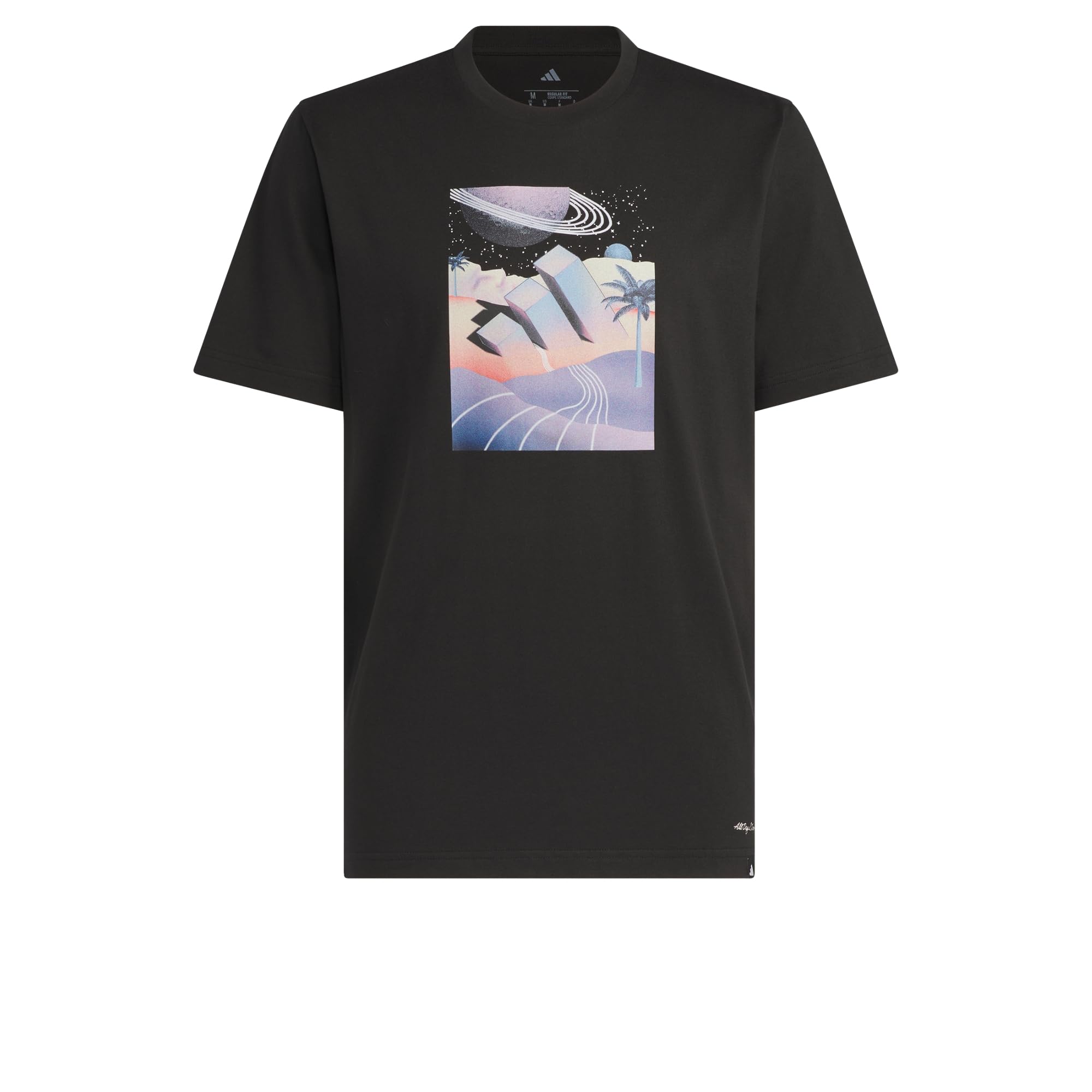 Adidas Men's Graphic Logo T-Shirt - All Day Black - M