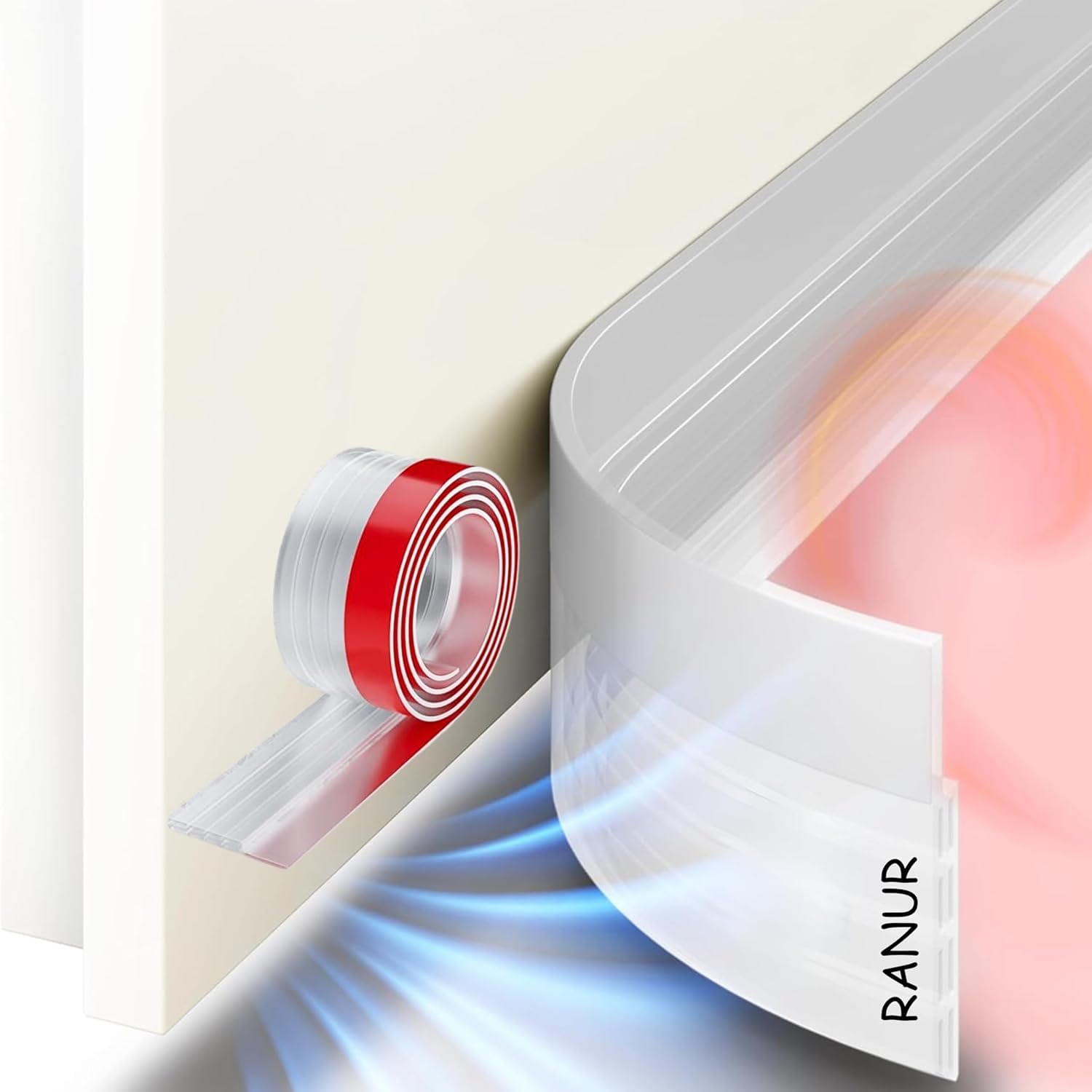 Silicone Self Adhesive Door Bottom Sealing Strip Guard for Home Door Protector for Home from Dust, Insects, Waterproof, Soundproof Door Seal, Door Air Blocker (1 Meter, Transparent)