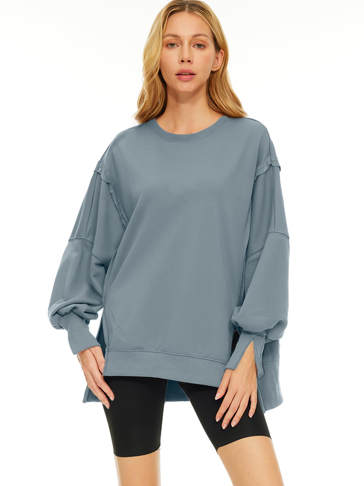 Damskie swetry oversize bluzy z okrągłym dekoltem bluzy zimowe modne ubrania Y2k nastolatki śliczne polarowe stroje 2024