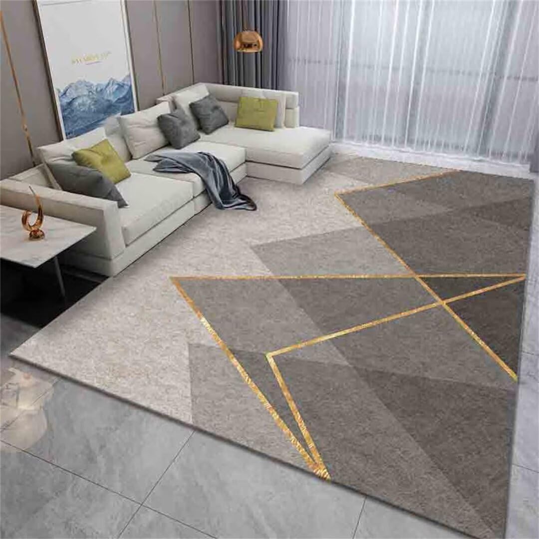 Tapis de salon anti déformation pour chambre d'enfant carpette grise 160x200