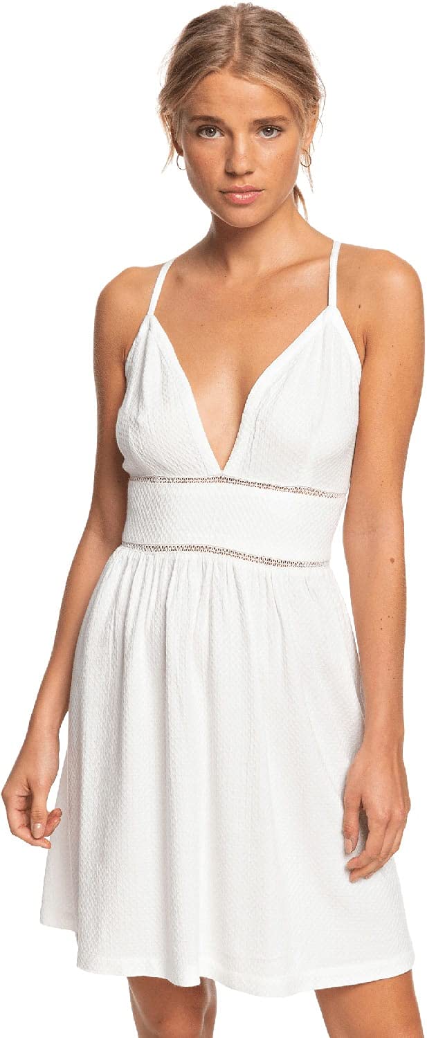 Roxy Women's New Silver Light Strappy Woven Dress Dress
