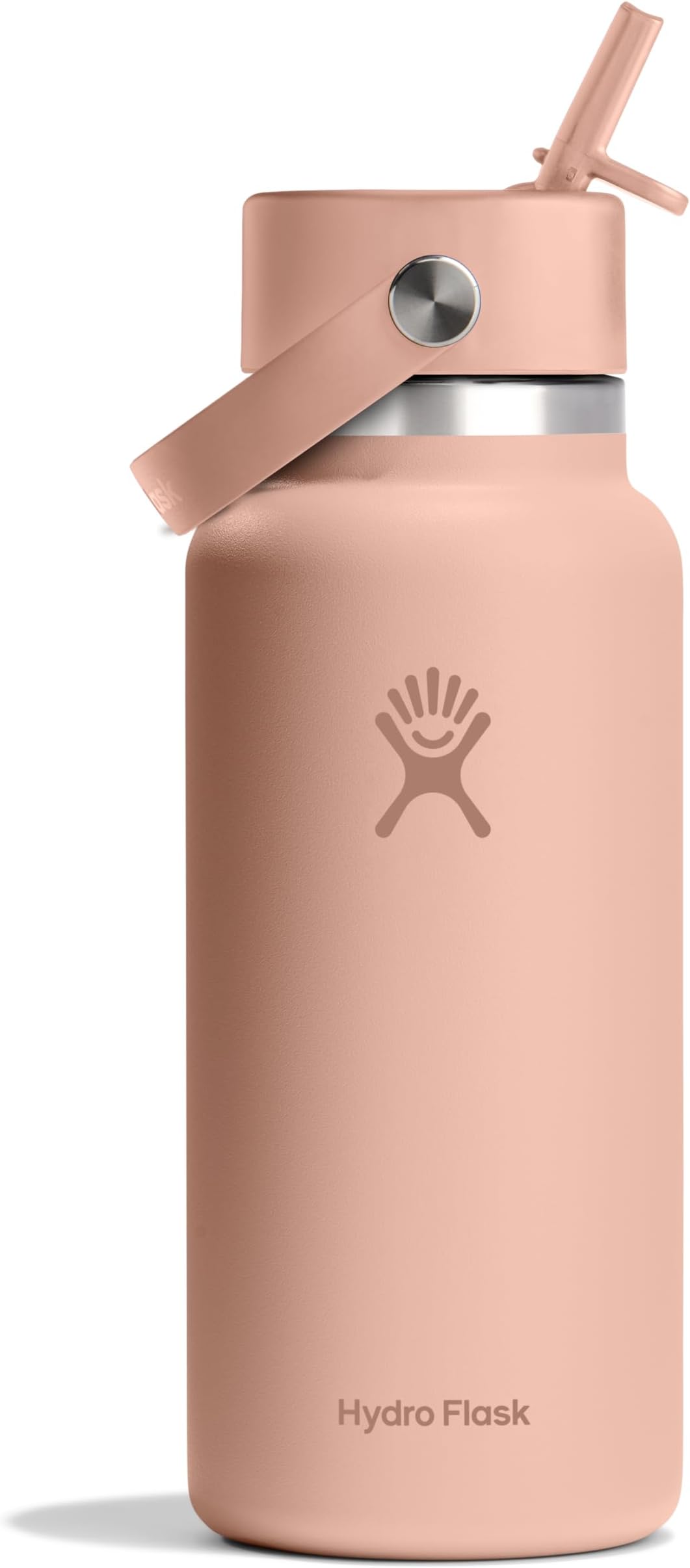 Water Bottle - Insulated Stainless Steel - Wide Straw Lid, Non Spill, Leakproof in 32 Oz Seacliff