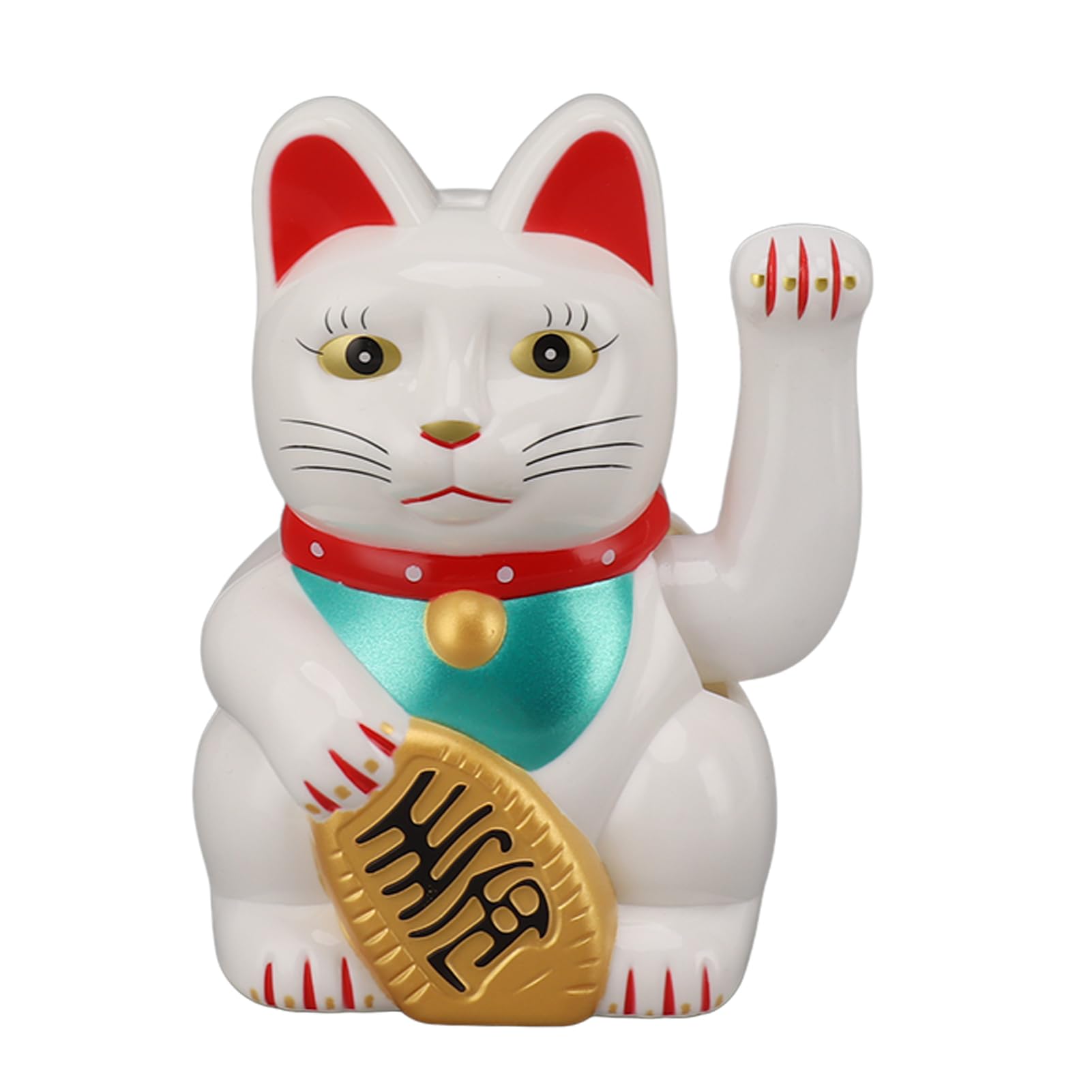 Sunicon Solar Powered Cute Waving Cat, Maneki Neko Lucky Cat, Fengshui Cat Solar Lucky Waving Lucky Fortune Cat Good Luck Chinese Feng Shui Deoration