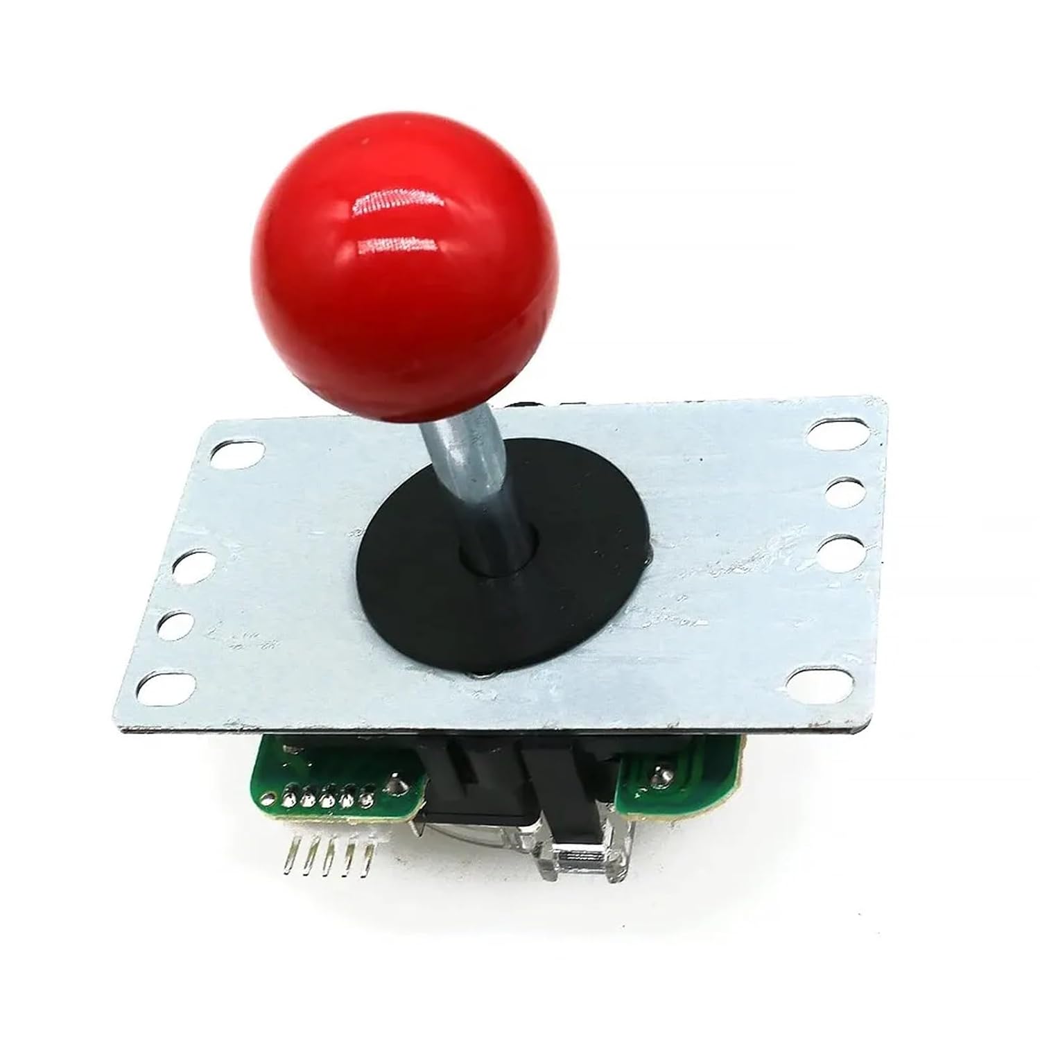 ianufu 5Sets Joystick With 5 Pin Connector 8 Way Classic Square Restrictor Arcade Game Machine Stick DIY Parts(Green)