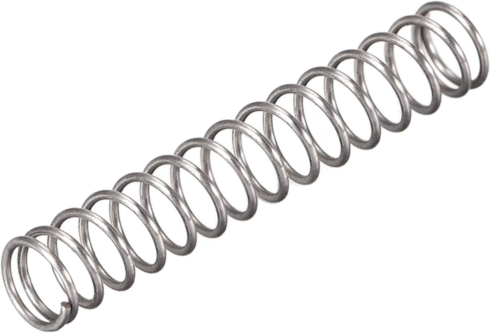 sourcing map Compressed Spring,4mmx0.4mmx25mm Free Length,7.1N Load Capacity,Gray,20pcs