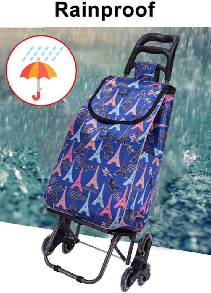 Einkaufstrolley Einkaufswagen, Zusammenklappbarer Einkaufswagen Auf Rädern, Großer Und Leichter Utility-Einkaufswagen… – Bild 5