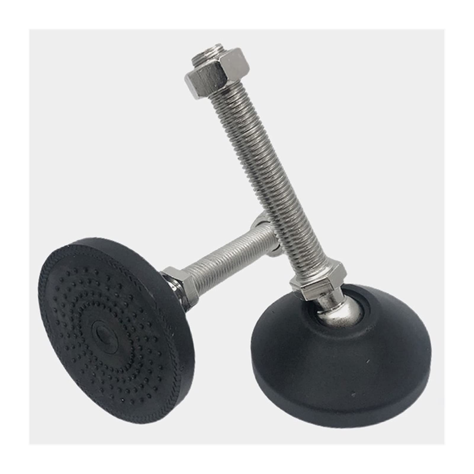 6 Piedini di livellamento Regolabili, Piedini di livellamento for mobili in Acciaio al Carbonio, livellatrice a Vite con Base in Nylon, Filettatura for Piedini di livellamento for macchinari e
