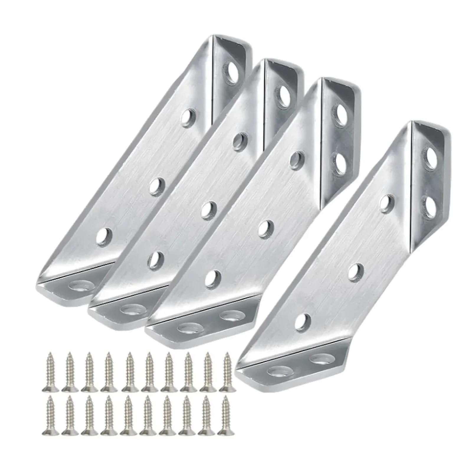 Escuadras Soportes de Esquina 20/40 Piezas Código de Esquina Estantería Resistente Soporte Angular Armario Soporte Trapezoidal Soportes de Acero Inoxidable Sujetador de Muebles(40POCS)