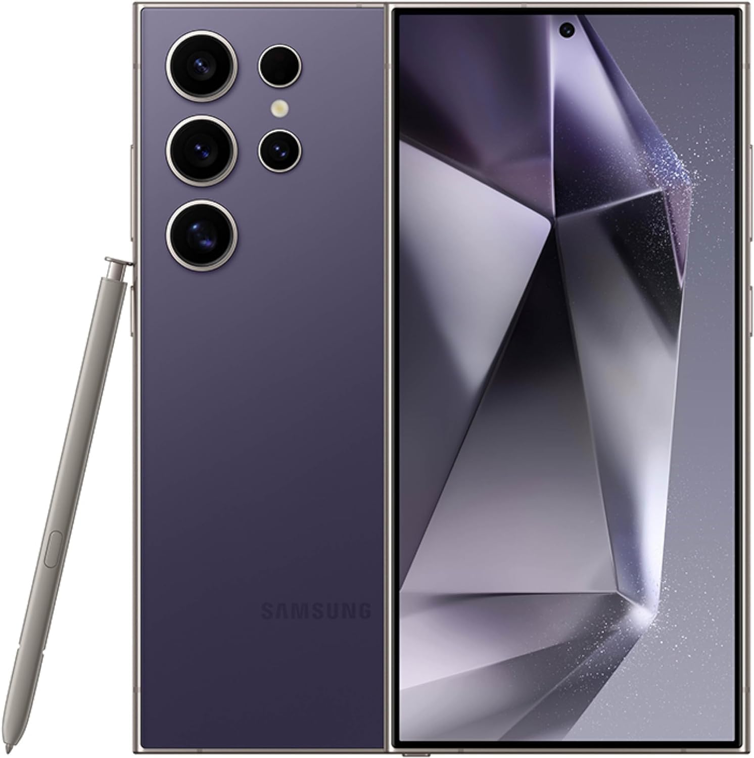 Samsung Galaxy S24 Ultra Cell Phone, 512GB AI Smartphone, Unlocked Android, 200MP, 100x Zoom Cameras, Fast Processor, Long Battery Life, Edge-to-Edge Display, S Pen, US Version, 2024, Titanium Violet