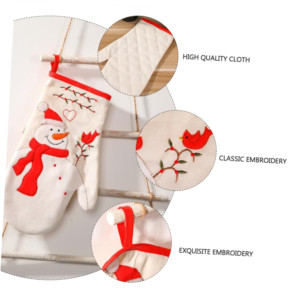 MAGICLULU 6 Unidades De Paquete De Mano Aislado Cocinar Guantes De Horno Guantes De Cocina Accesorios De Cocina Suministros De Navidad para Hornear Manoplas De