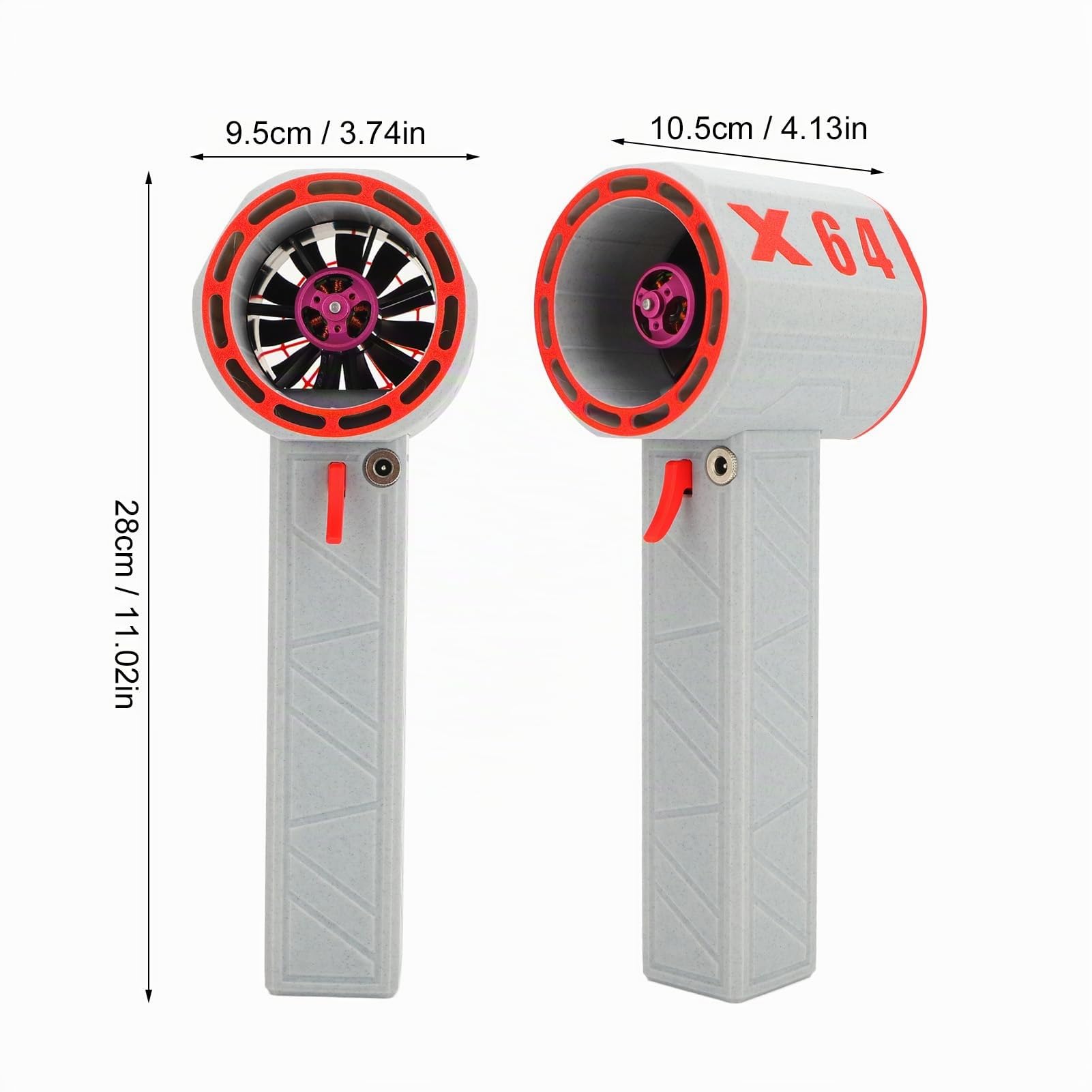 Bewinner Jet Fan Dry Souffleur sans fil 1400 G 64 mm moteur sans balais réglage vitesse continu blanc rouge