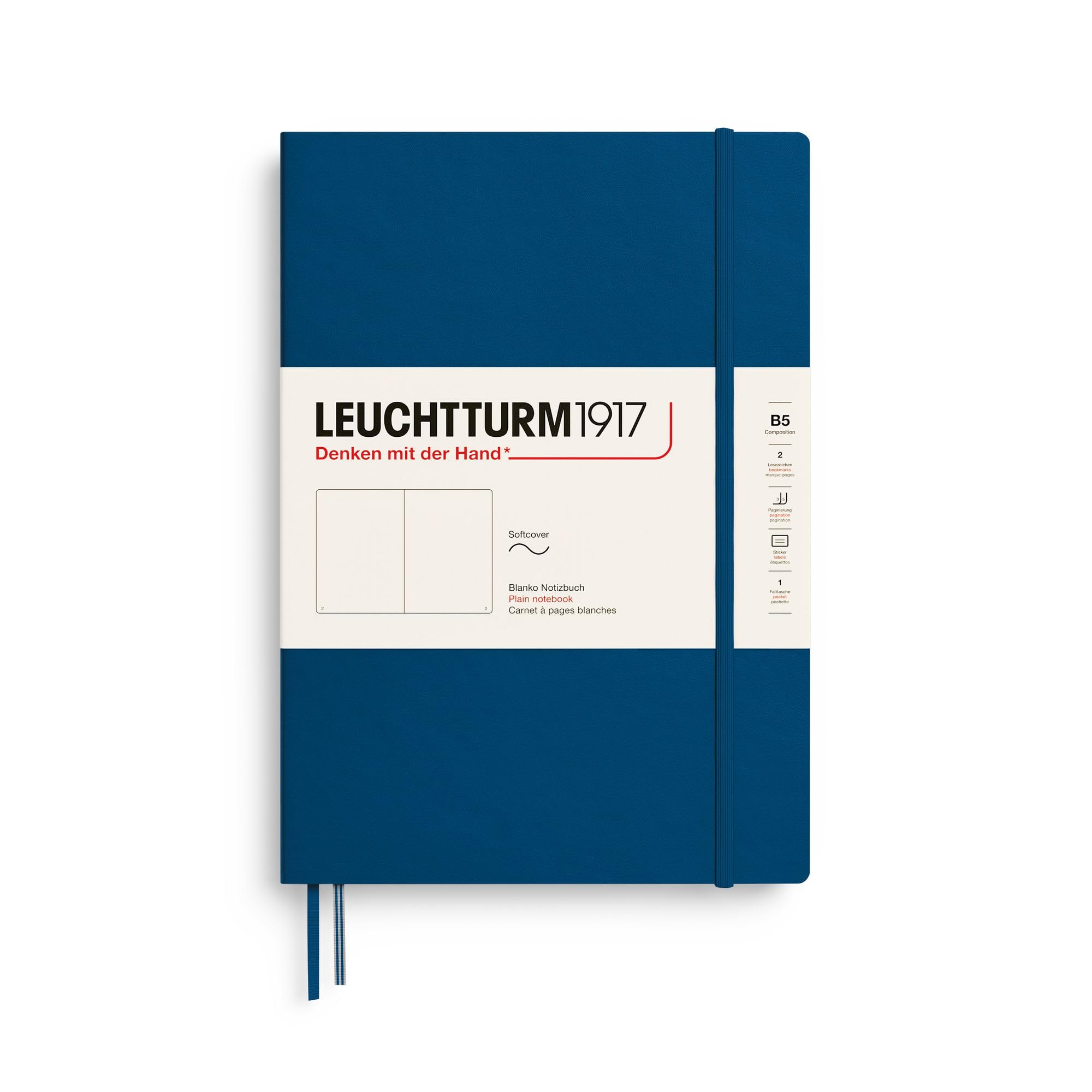 LEUCHTTURM1917 Notebook Composition B5, Plain, Indigo, Softcover โ image 1