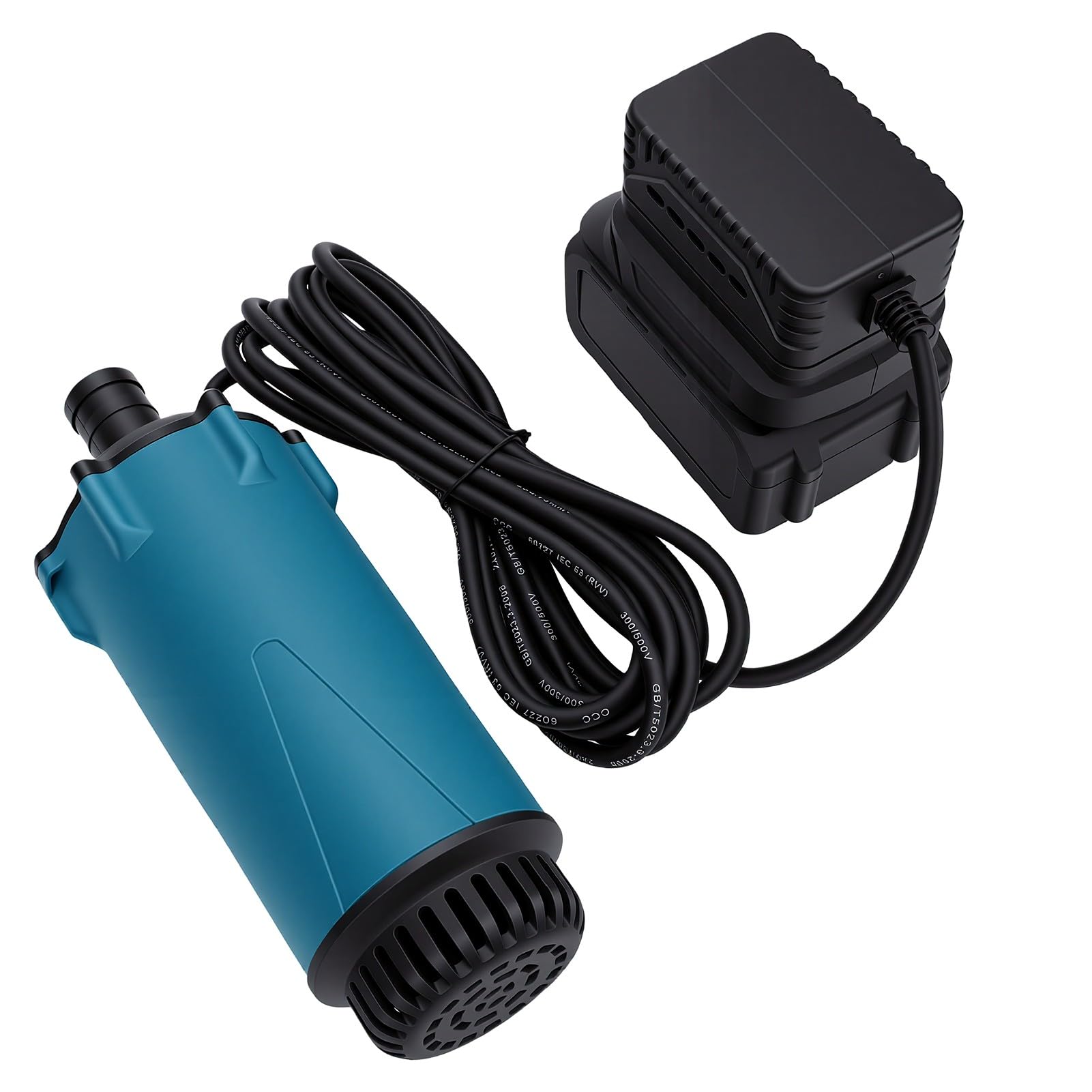 ANGGREK Pompa Sommergibile Senza Fili, Trasferimento Acqua 120L/h, | Costruzione in ABS, Portatile per Irrigazione da Giardino e Drenaggio Piscine, Compatibile con Batterie 18V.