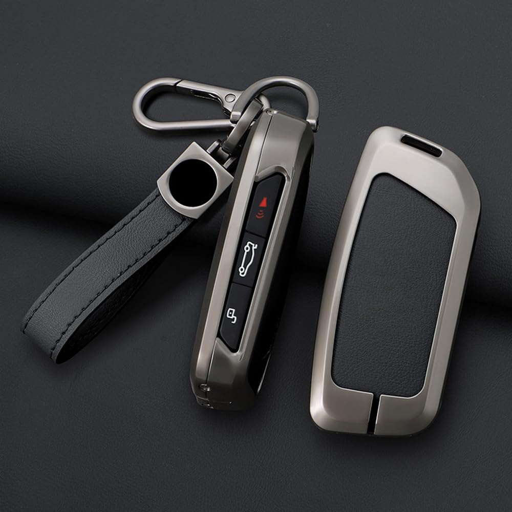 HIBEYO Keyless autosleutelhoes geschikt voor BMW X1 X6 X7 Tourer U06 IX50 beschermhoes sleutelhoes voor BMW Energie 7-serie X7 G07 IX XM I7 735Li 2023 2024 afstandsbediening sleutelhanger 3 toetsen