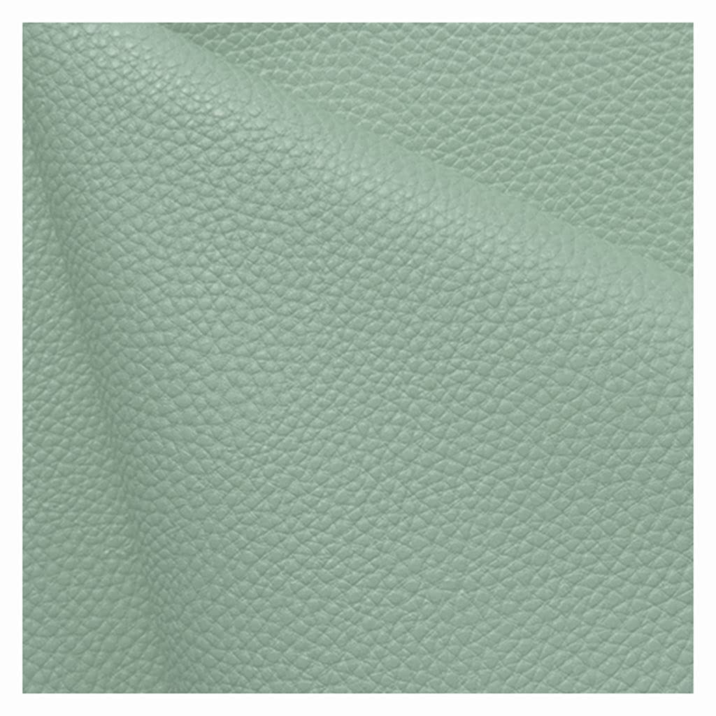 Faux Leather Fabric Faux PU Leather Fabric Leatherette Sheet Litchi Leather by The Metre Suitable for Upholstery DIY Craft Bows Headband Earrings Cloth(Light Green,1.4x2m)