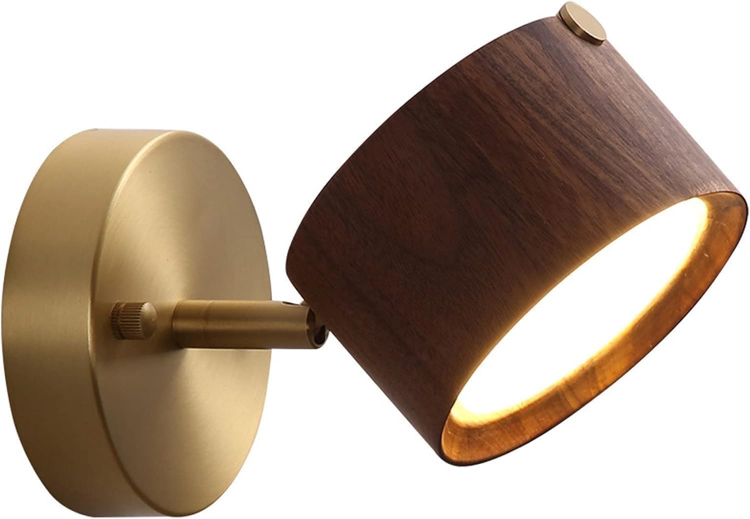 Cwcqgh Light Living Room Background Wall Lamp With Walnut Copper 5W Led Bedroom Bedside Wall