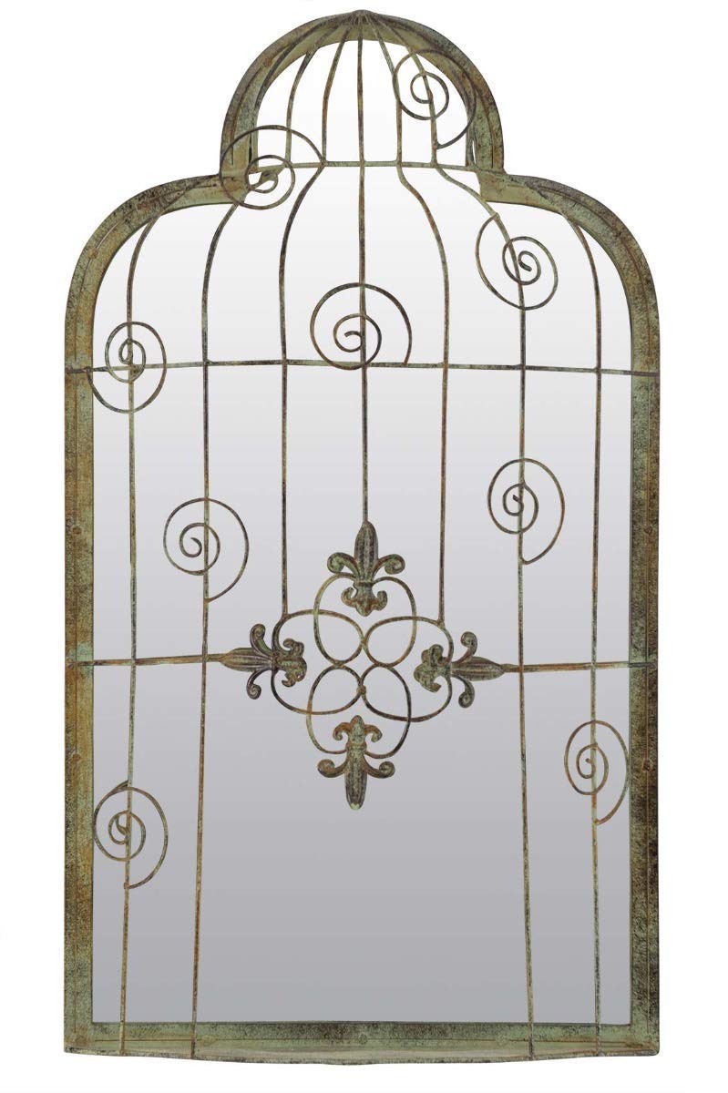 MirrorOutlet 2Ft4 X 1Ft4 70 X 40cm Large Shabby Chic In Or Outdoor Garden Big Wall Mirror,GM007, Brown