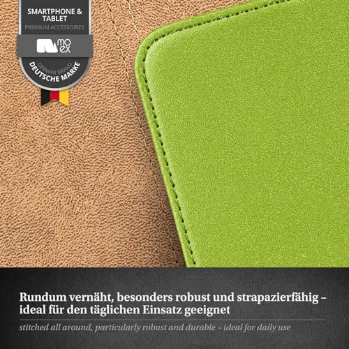 Étui de protection Apple iPhone 15 Pro moex à rabat cuir vert