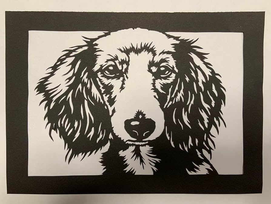 Amazon.co.jp: ミニチュアダックスフンド 切り絵 : おもちゃ