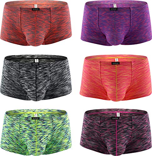 iKingsky Men's Pouch Boxer Briefs Stretch Shorts Underwear Colorful Bulge Trunk Underpanties