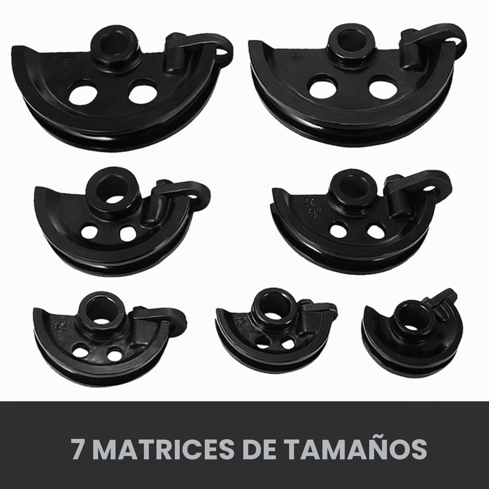 VEVOR Dobladora de Tubos, Máquina Doblador de Tubos, Dobladora de Tubos de Acero, Dobladora de Tubos Manual, con 7 Dados, Diámetro de Tubería de 10 mm-25 mm