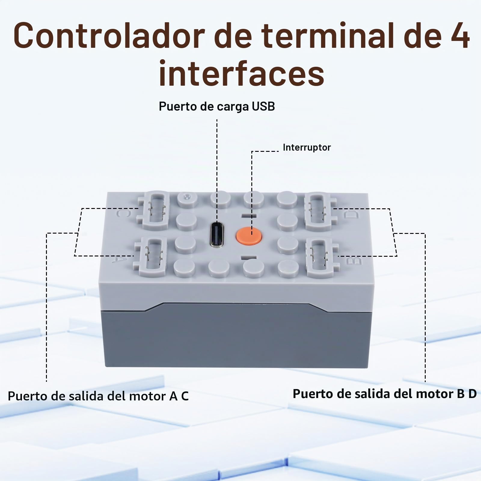 37 PIEZAS Juego de Motores Power Functions de Juguete, Juego de Motores Servo Power Function con M/L/XL/Motor Servo, Batería, Control Remoto, Control de Interruptor de Potencia, Módulo de