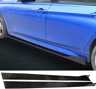 DoCred Universal 2M/78.7'' Side Skirt Extension Splitter fit, Side Skirts Rocker Panels Side Trim Spoiler Extension Lip Bottom Line, Side Skirt Rocker Panel Lip Splitter Diffuser Glossy (Black)
