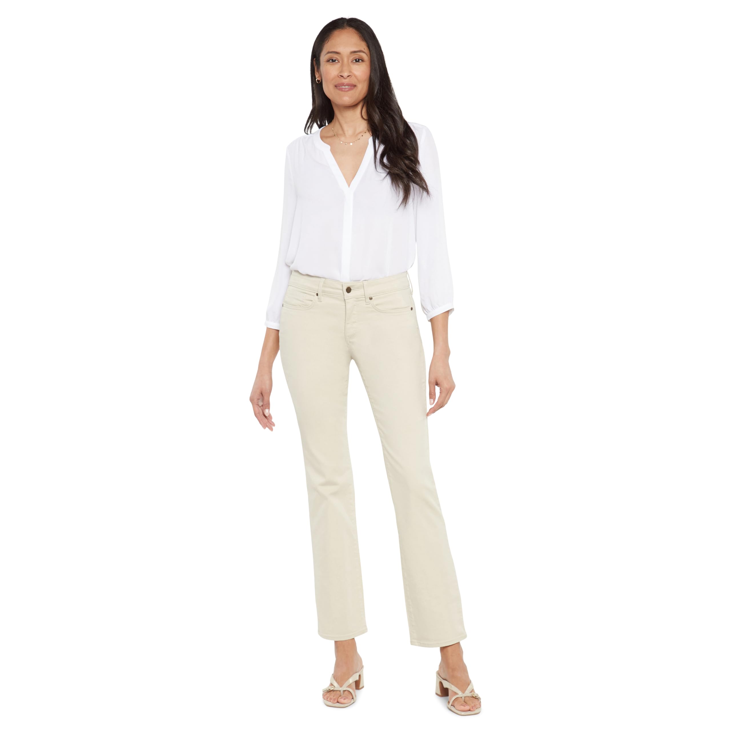 NYDJ Women's Petite Size Marilyn Straight Leg Jean, Feather, 18 UK