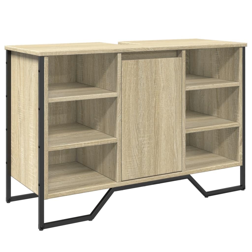 Armario Lavabo baño Madera ingeniería Roble Sonoma 91x35x60 cm, Mobiliario Conjuntos de Muebles Muebles de baño, Roble Sonoma, 22.85kg