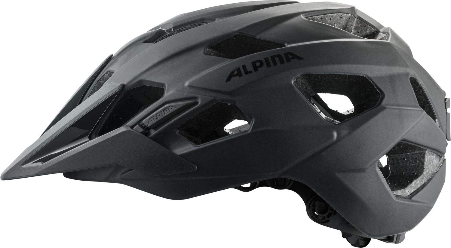 ALPINA ANZANA - Casco de Bicicleta para Adultos - Black Matt - 52-57 cm