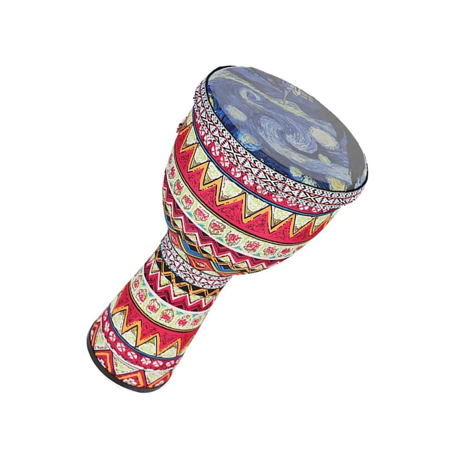 Tamburo Djembe Portatile Da 8 Pollici Con Tamburo Africano A Mano Con Motivi Artistici Colorati Per Principianti Strumento a Tamburo Africano (Color : A)