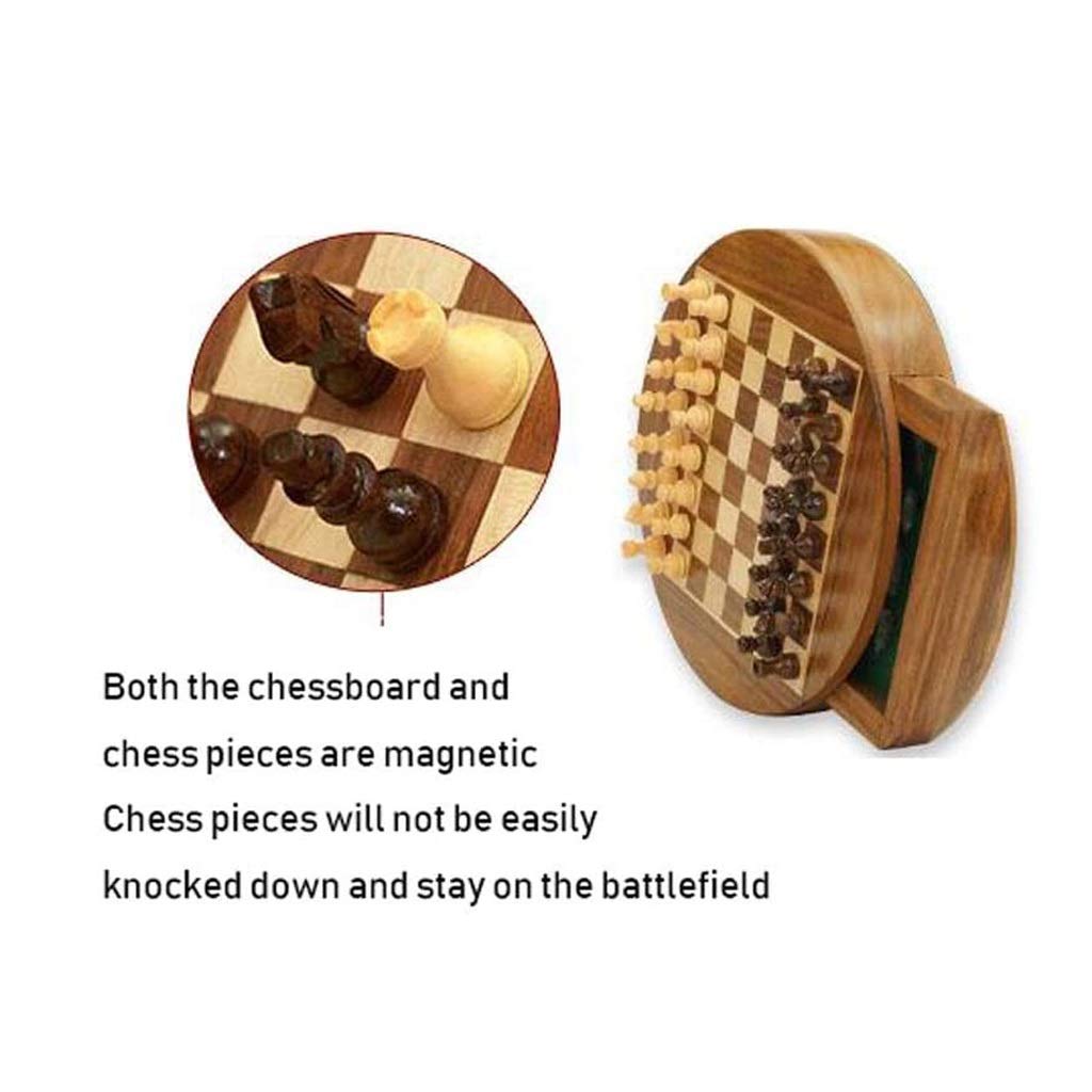 Set in Legno, con Set di cassetti Deluxe Strategy, da Viaggio, aggiornato, for Principianti, Bambini Adulti(7.3inch)
