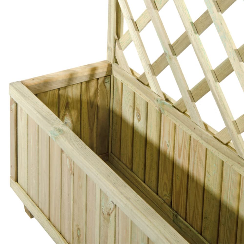 VERDELOOK Garden, Fioriera con griglia autoclavata 75x30x180 cm, per arredo Giardino