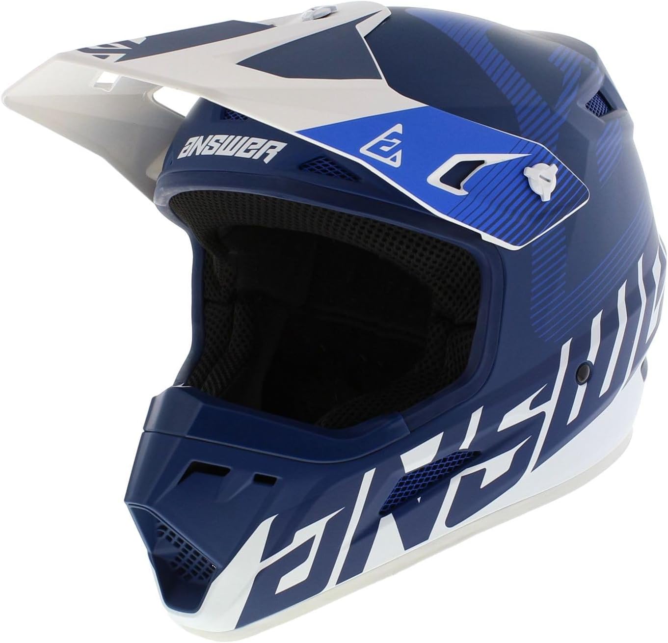 Answer Racing 447652 A23 AR1 V2 Bold Helmet: Blue/White, L Answer Racing 447652 A23 AR1 V2 Bold Helmet: Blue/White, L