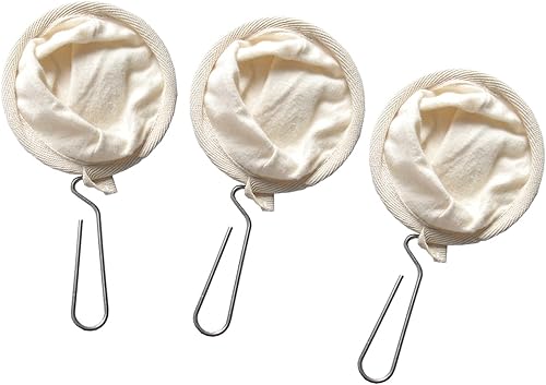 Miniatura 1 de LZbeove Bolsa de filtro de café reutilizable, tela de franela, filtro de té para café, con mango de acero inoxidable, cafetera de goteo, filtro de